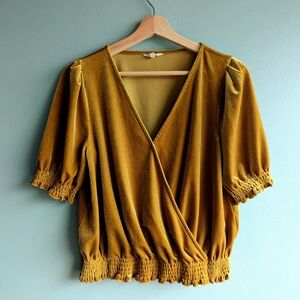 Madewell velvet blouse